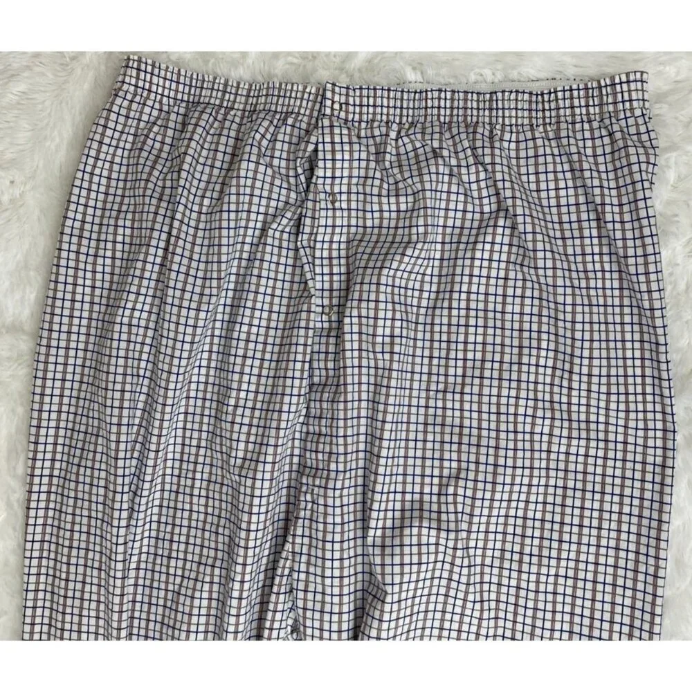Alexander Lloyd 2 Piece 3XL Tall Pajama Set Lightweight Long Sleeve White Blue